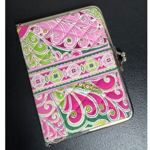 Vera Bradley Hugs N Kisses *retired* Pink Pinwheel Kiss Lock Photo Book Wallet